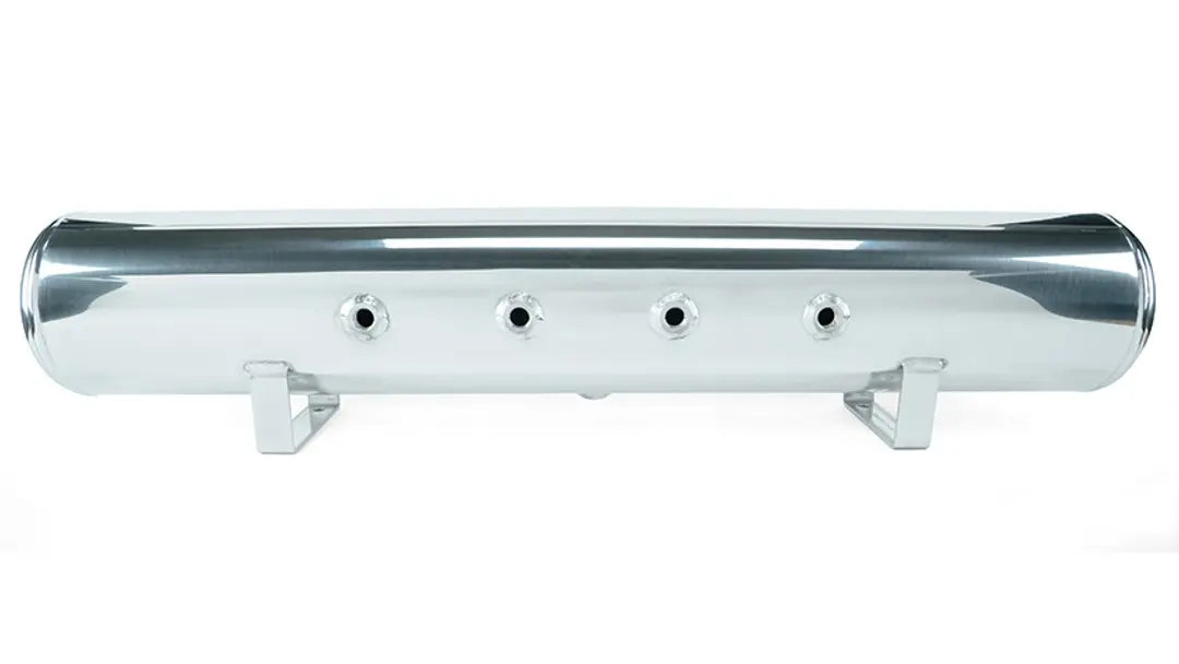 Air Lift 5 Gal. Polished Tank w/ Viair 444c Black Compressor, 1/4" & 3/8" Fittings & Tank Mounting Hardware | 27808