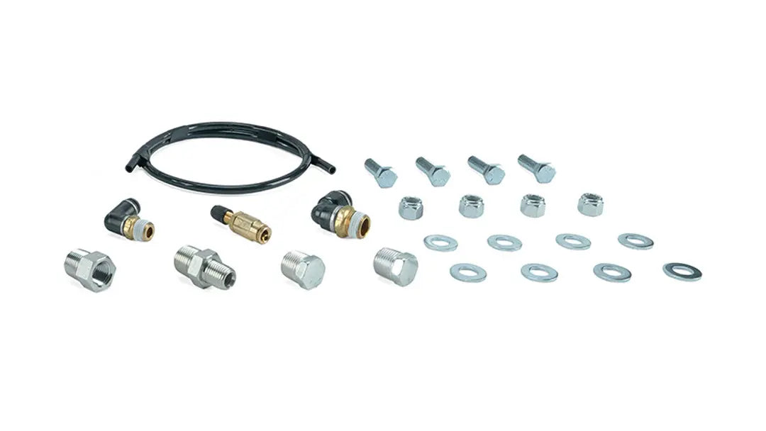 Air Lift 5 Gal. Polished Tank w/ Viair 444c Black Compressor, 1/4" & 3/8" Fittings & Tank Mounting Hardware | 27808