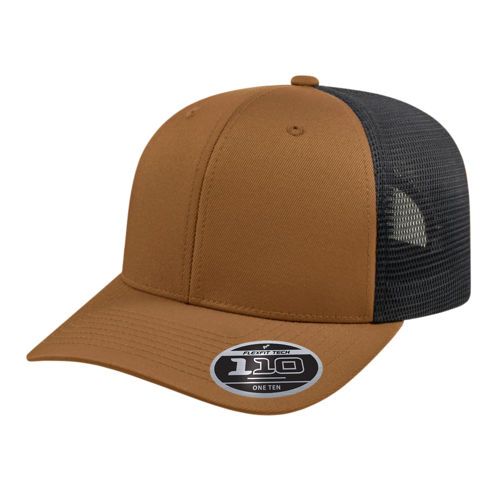 CA Flexfit 110 Premium Trucker Mesh Back Cap - Caramel/Black