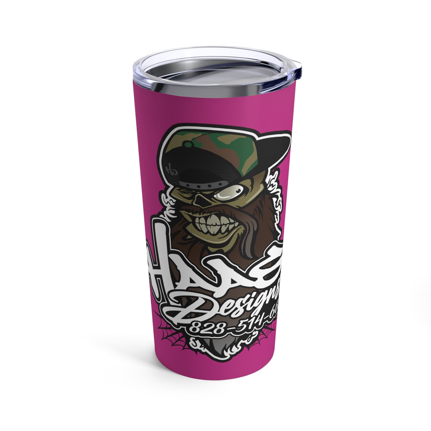 Haas Designs Tumbler, Pink 20oz