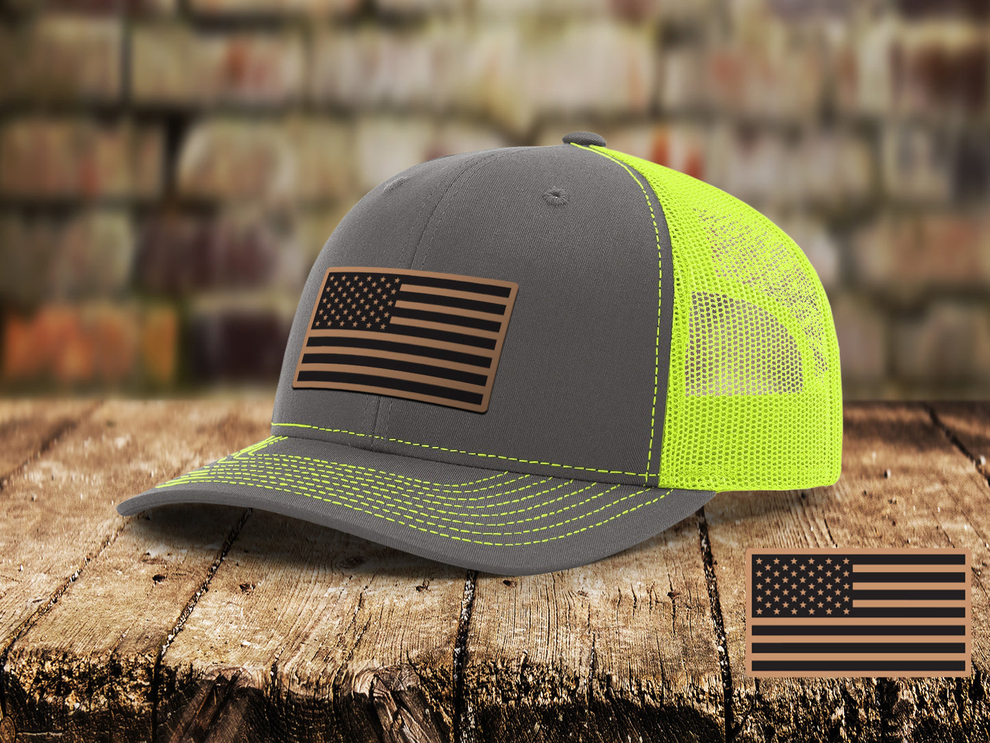 American Flag Leather Patch