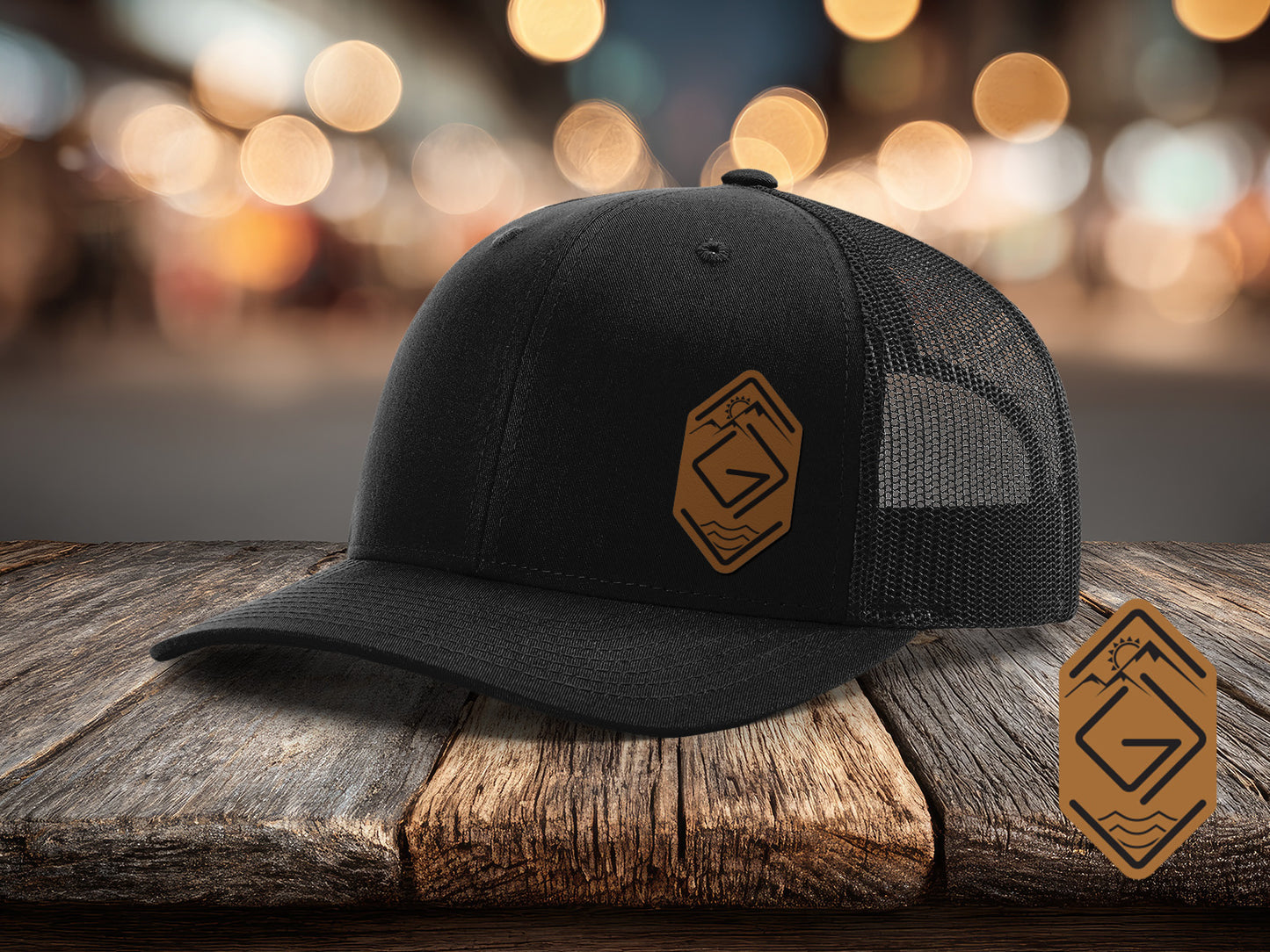 God is Greater Than the Highs and Lows Leather Patch