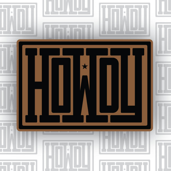 Howdy Leather Patch