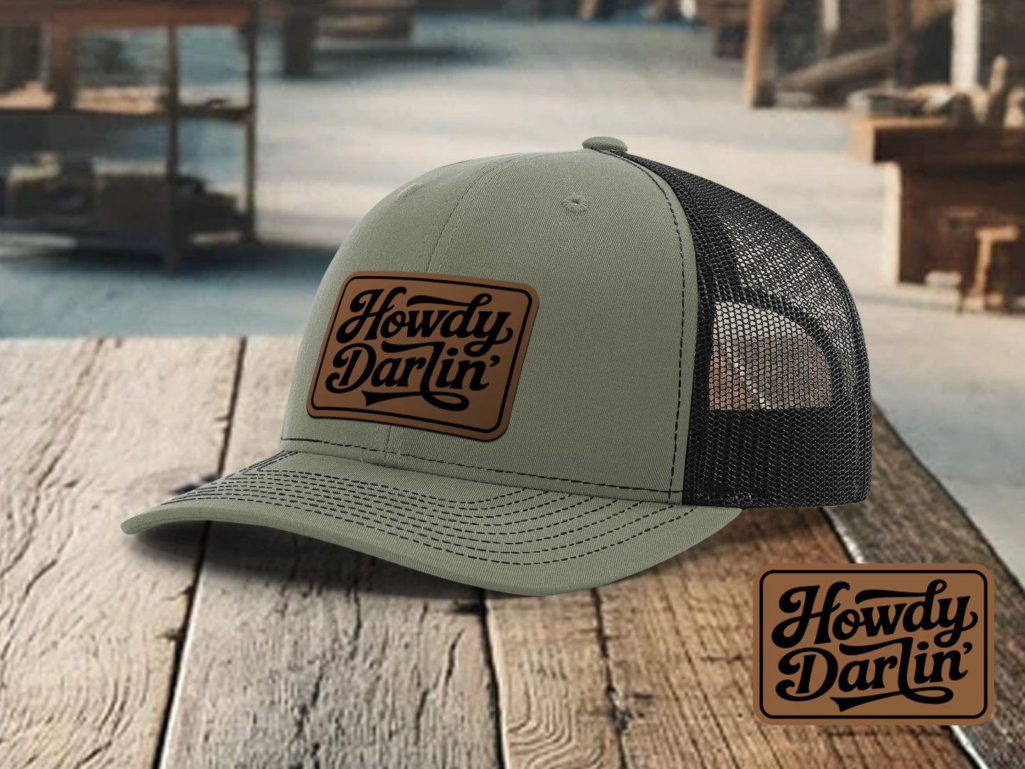 Howdy Darlin Leather Patch