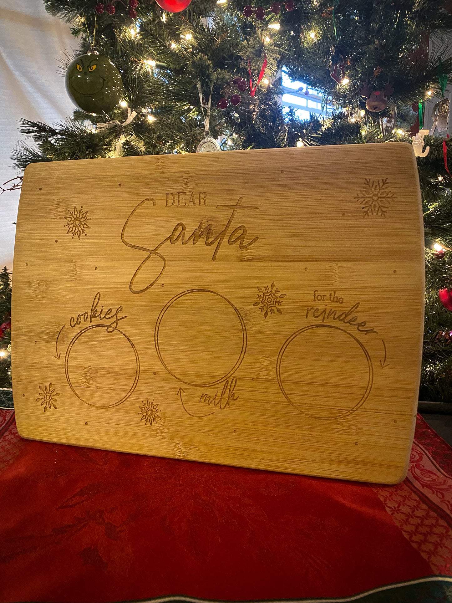 Santa Milk and Cookies Cutting Board