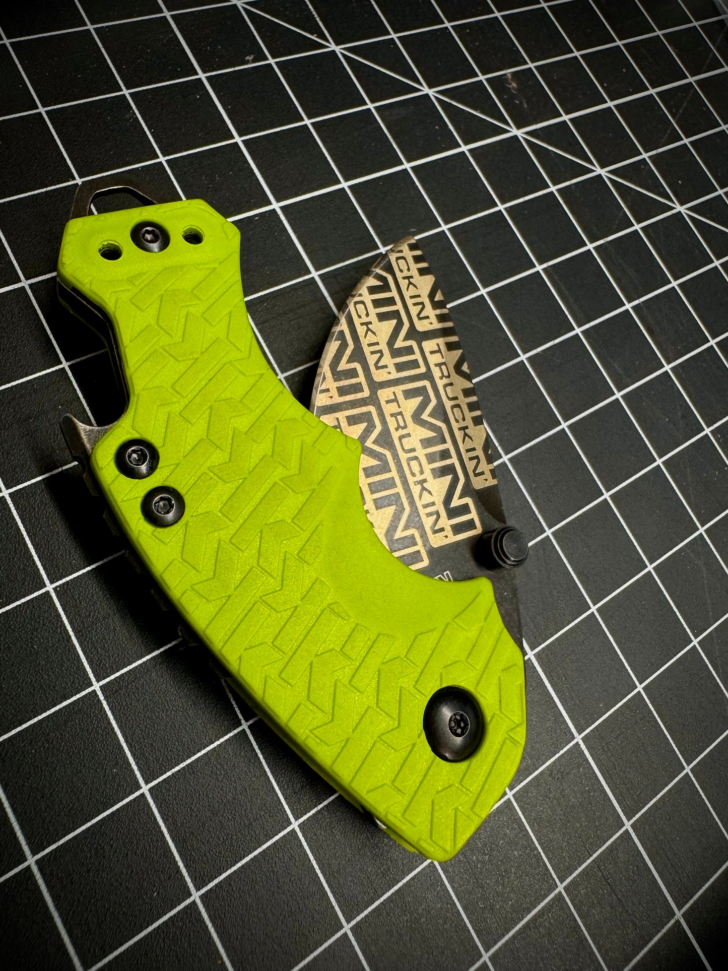 kershaw Shuffle - Lime Green, BlackWash - 8700LIMEBW