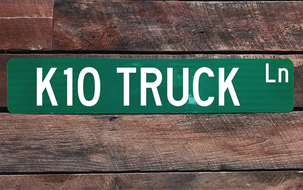 K10 Truck Ln Street Sign