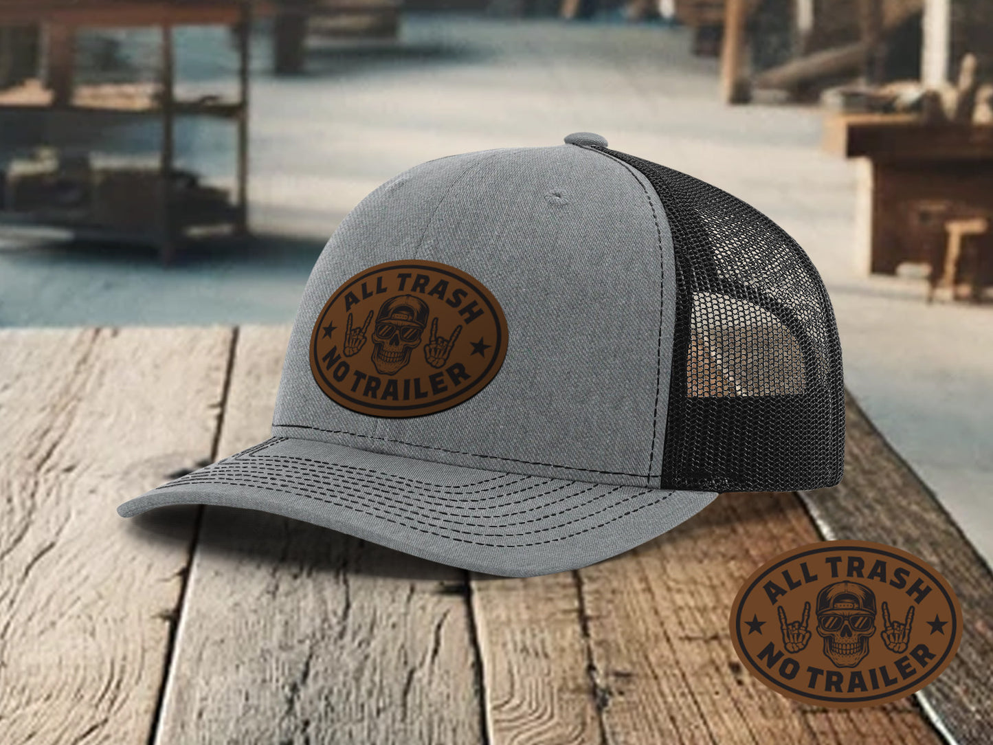 All Trash No Trailer Leather Patch