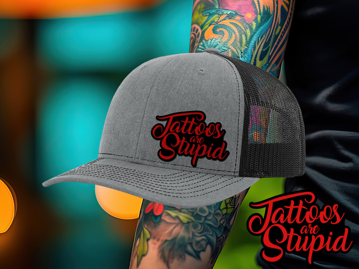 Tattoos Are Stupid Leather Patch