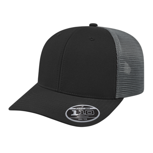CA Flexfit 110 Premium Trucker Mesh Back Cap - Black/Graphite