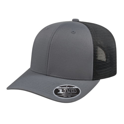 CA Flexfit 110 Premium Trucker Mesh Back Cap - Graphite/Black