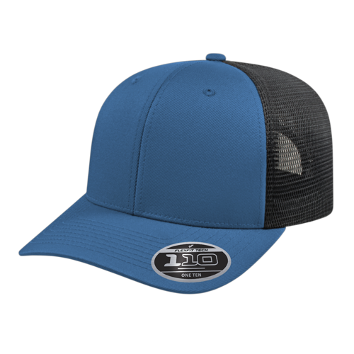 CA Flexfit 110 Premium Trucker Mesh Back Cap - Indigo Blue/Black