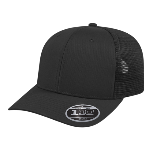CA Flexfit 110 Premium Trucker Mesh Back Cap - Black