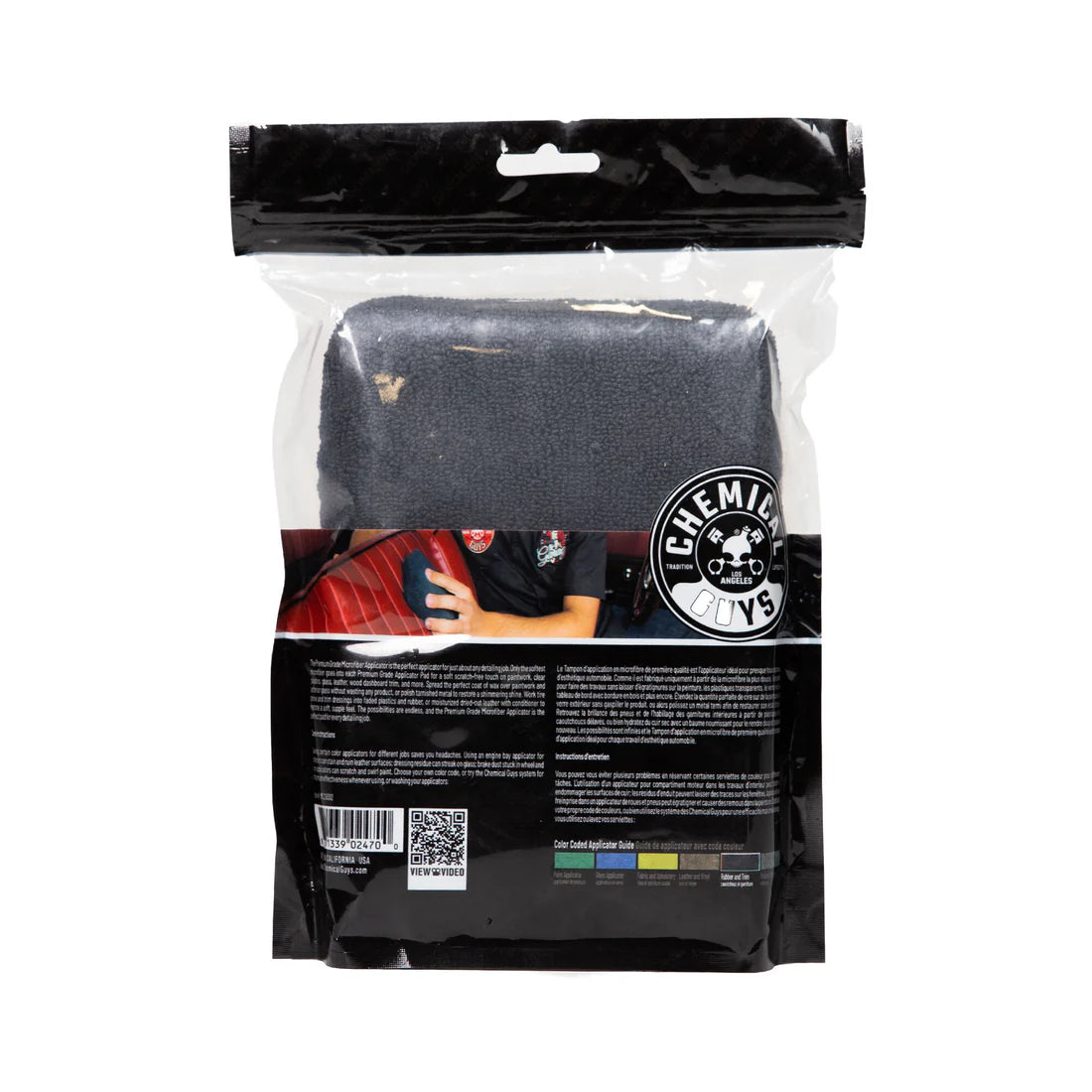 WORKHORSE PREMIUM MICROFIBER APPLICATOR, BLACK 5IN X 3IN X 1.5IN (2 PACK)