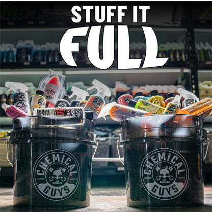 CHEMICAL GUYS HEAVY DUTY DETAILING BUCKET SMOKED BLACK (4.5 GAL)