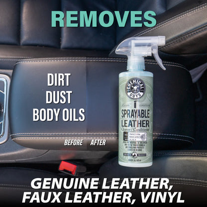 SPRAYABLE LEATHER CONDITIONER & CLEANER IN ONE PH BALANCE W/ VITAMIN E & ALOE (16 oz)