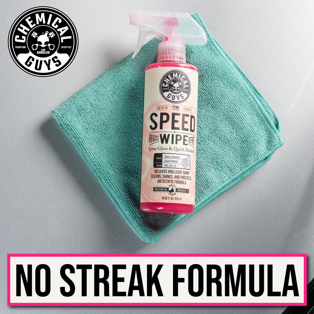 SPEED WIPE SPRAY & STREAK FREE QUICK SHINE (ANTI STATIC) (16OZ)
