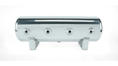 Air Lift 2.5 Gal. Polished Tank w/ Viair 444c chrome compressor, 1/4" & 3/8" Fittings & Tank Mounting Hardware | 27801