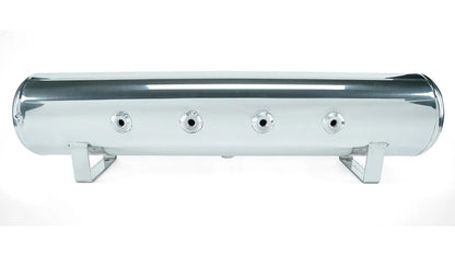 Air Lift 4 Gal. 7-Port Polished Tank w/ Viair 444c chrome compressor, 1/4" & 3/8" Fittings & Tank Mounting Hardware | 27803