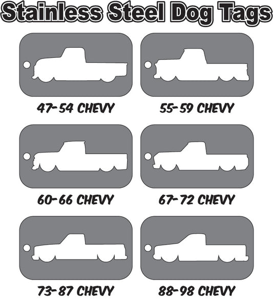 Stainless Steel Chevy Truck Keychain