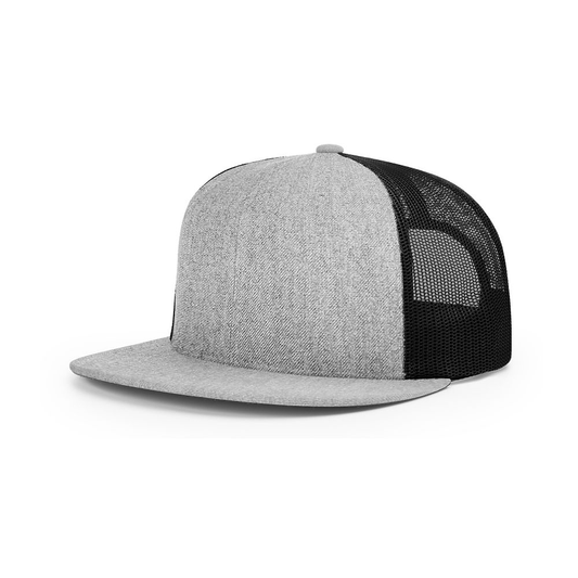Richardson 511 Wool Blend Flatbill Trucker Hat - Heather/Black