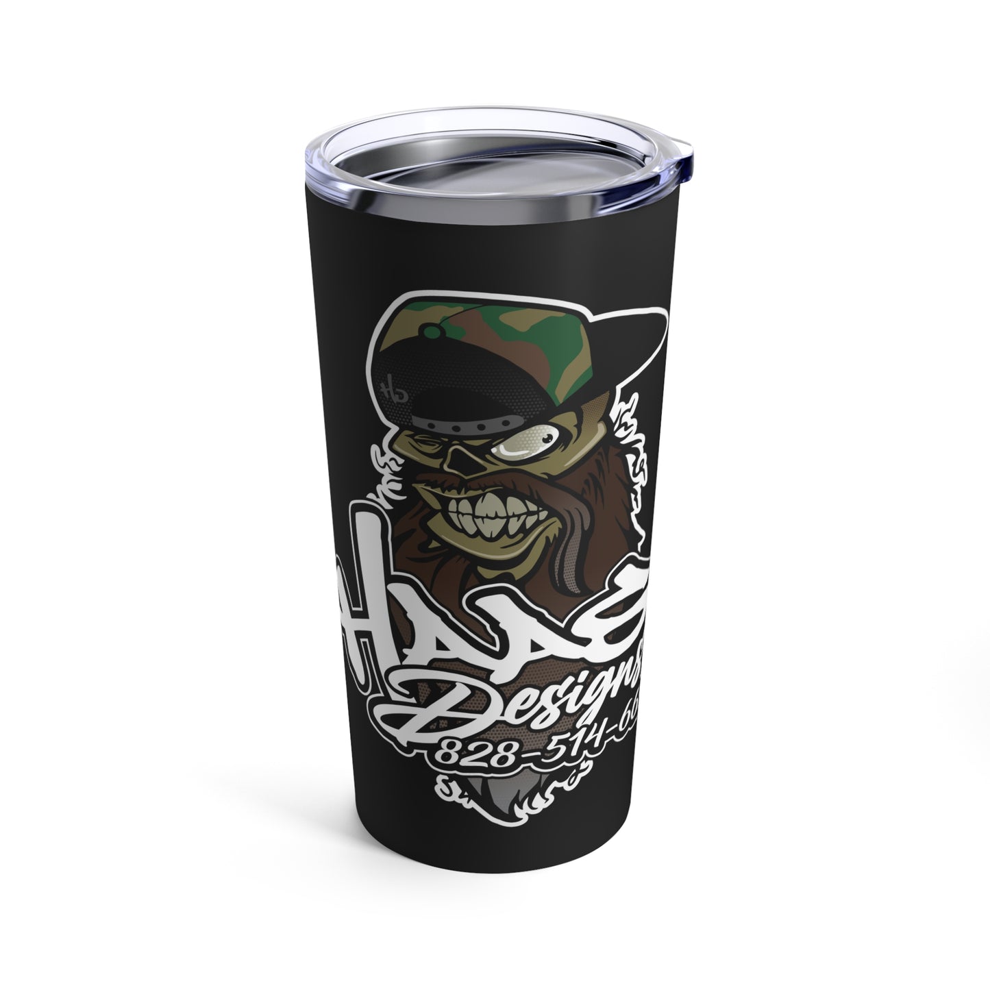 Haas Designs Tumbler, Black 20oz