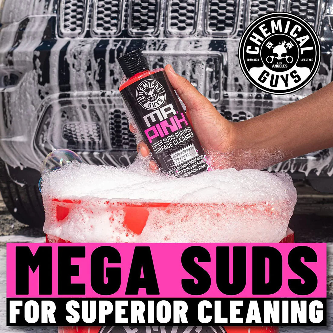 MR. PINK SUPER SUDS SHAMPOO SUPERIOR SURFACE CLEANSER (16 OZ)