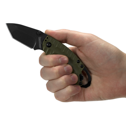 kershaw Shuffle II - Tanto, Olive, BlackWash - 8750TOLBW