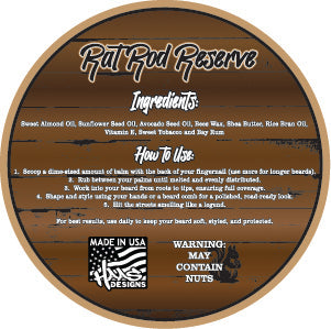 Rat Rod Reserve Beard Balm - Sweet Tobacco and Bay Rum
