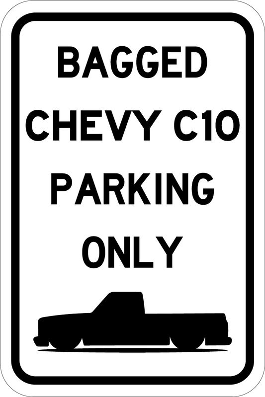 Bagged C10 Parking Only Street Sign (12" x 18")
