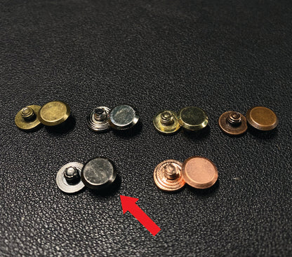 Black Chrome Rivets - Pair
