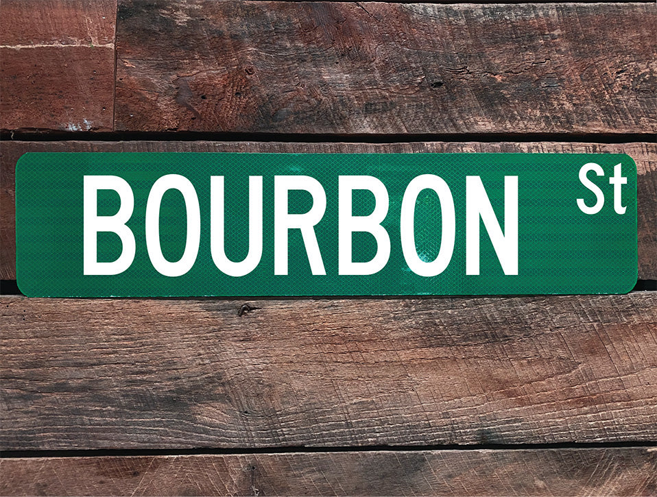 Bourbon St Street Sign