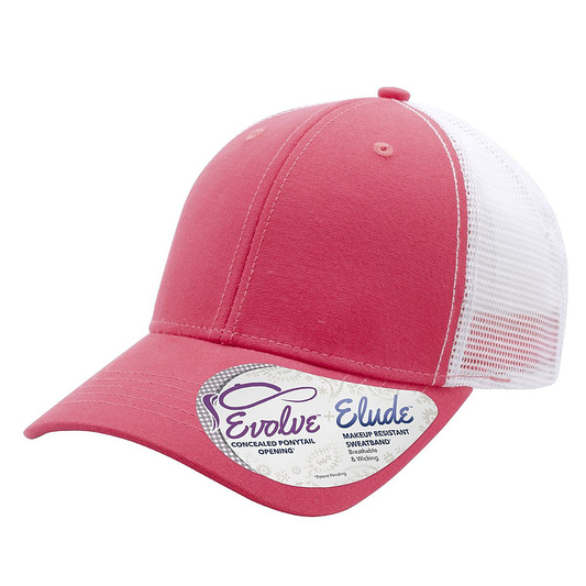 Infinity Her Charlie Trucker Hat - Coral/White