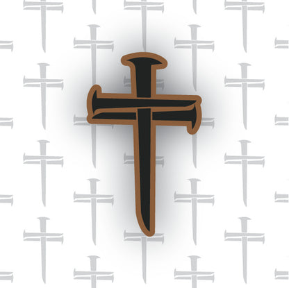 Nail Cross Leather Patch