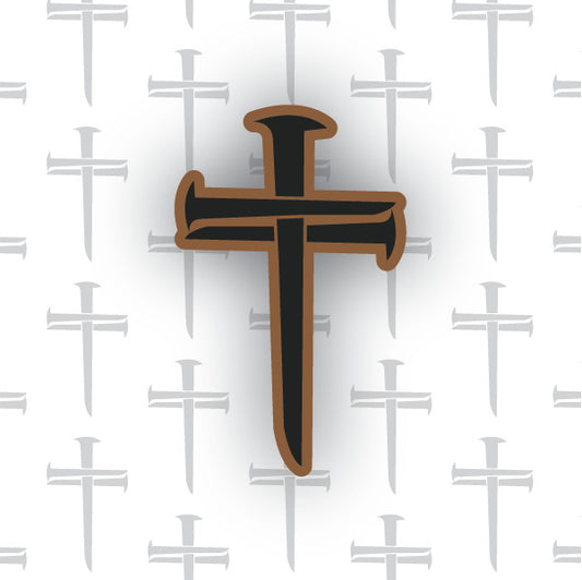 Nail Cross Leather Patch