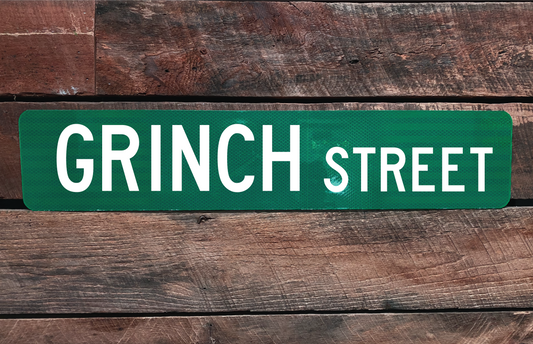 Grinch Street Sign