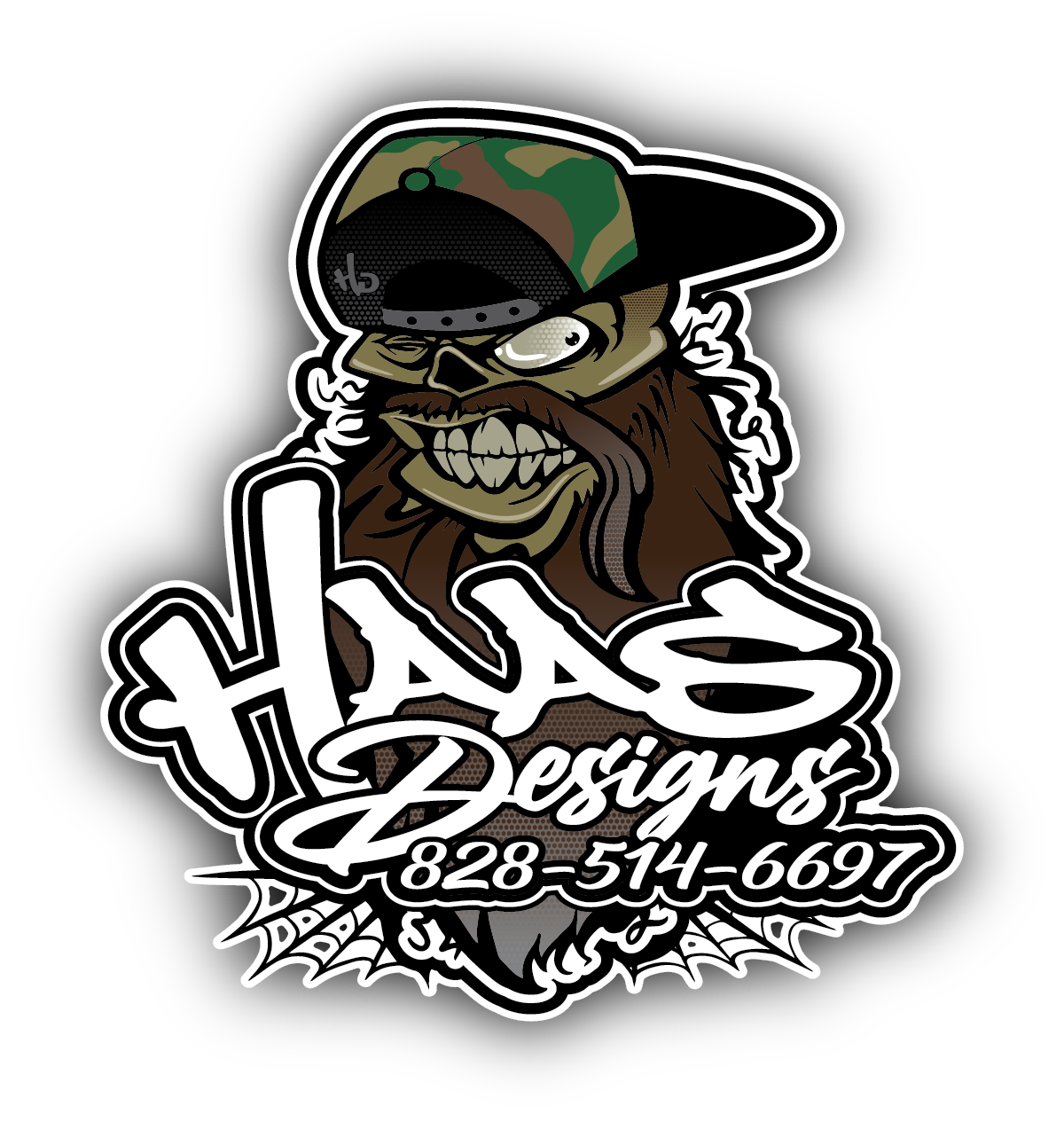 Haas Designs Skull Sticker