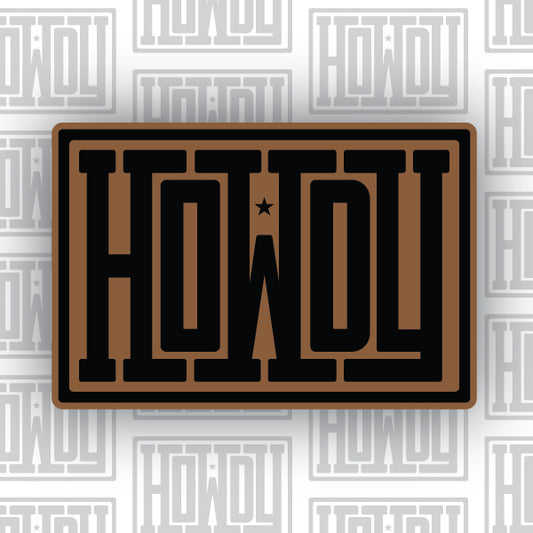 Howdy Leather Patch