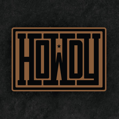 Howdy Leather Patch