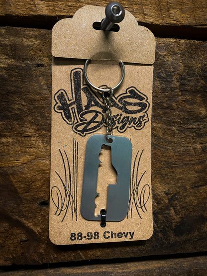 Stainless Steel Chevy Truck Keychain