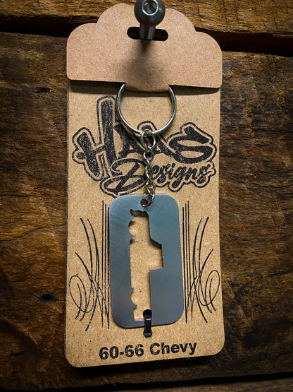 Stainless Steel Chevy Truck Keychain