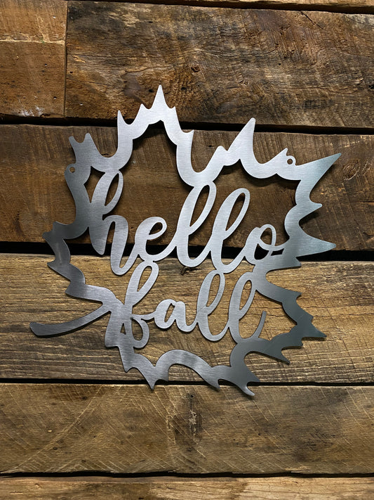 Hello Fall Leaf