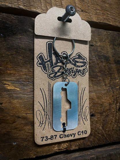 Stainless Steel Chevy Truck Keychain