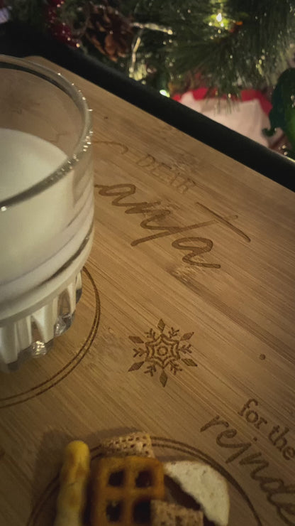 Santa Milk and Cookies Cutting Board