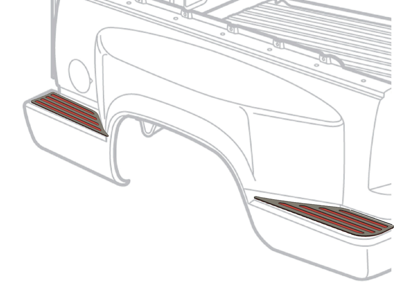 88-98 Chevy OBS Stepside Bed Step Pads – Haas Designs